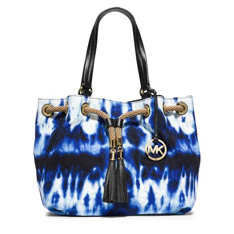 Michael Kors Marina Womens Multicolor Tie Dye Canvas Double 